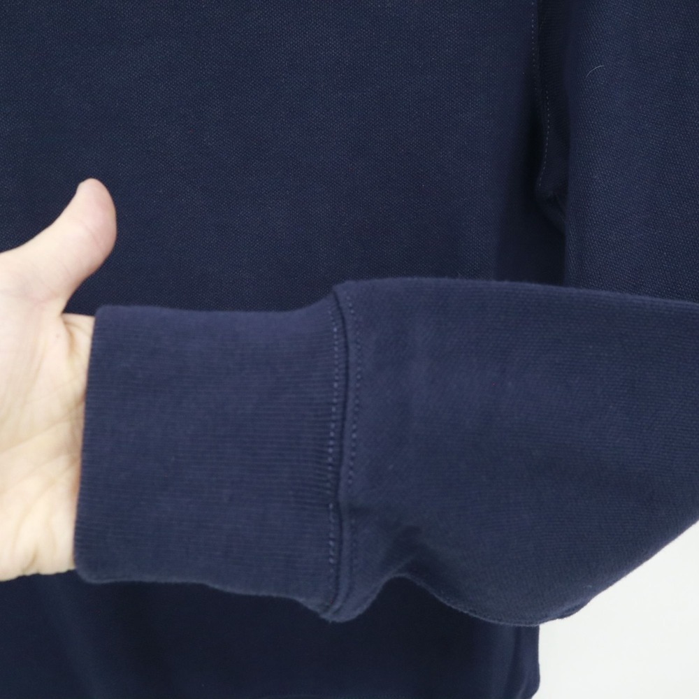 J. Crew‎ Piqué Fleece Sweatshirt Men XS Blue Preppy Academia Collegiate Classic - Picture 7 of 16